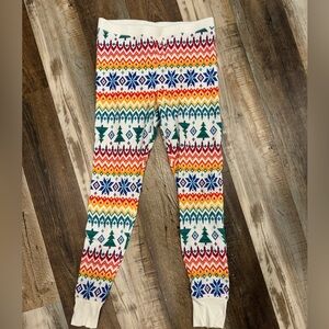 Rainbow 🌈 Fair Isle pattern thermal leggings